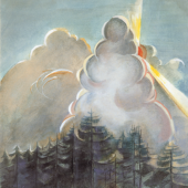 Hannah Höch: Gewitterwolken,
Thüringer Wald 1912, Gouache, Privatsammlung,
VG Bild-Kunst, Bonn 2017