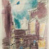 Ohne Titel (New York), 13 März 1945, Schwarze Tinte, Kreide und 
Wasserfarbe, Harvard Art Museums, Busch-Reisinger Museum, 
Schenkung von William S. Lieberman, © VG Bild-Kunst, Bonn 2019