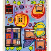 Hundertwasser 847A FRIEDENSVERTRAG MIT DER NATUR, 1988 © 2020 NAMIDA AG, Glarus/CH | HUNDERTWASSER-Ausstellung im Kunsthaus Apolda
