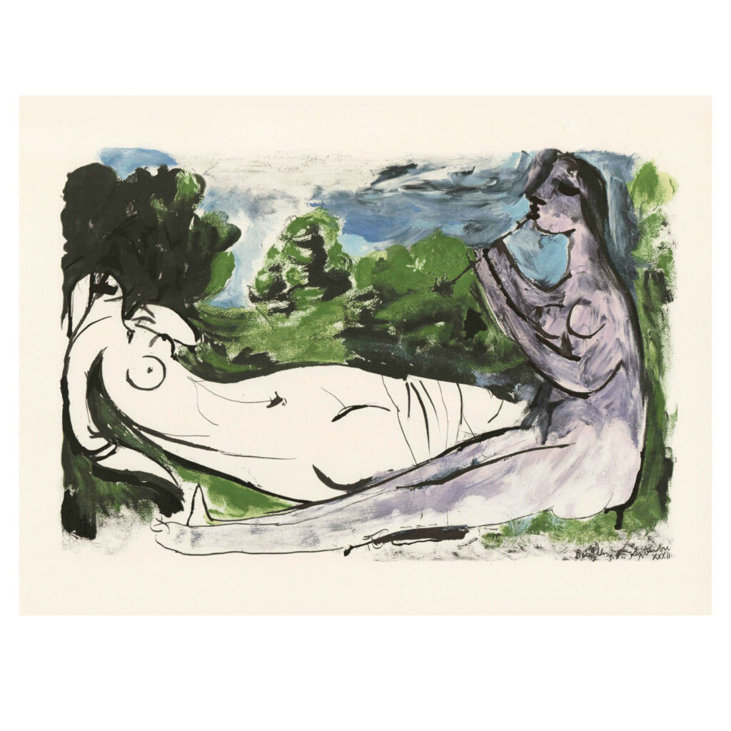 Pablo Picasso, Aus: La Flute Double, 1967, Lithographie, © Succession Picasso / VG Bild-Kunst, Bonn 2025